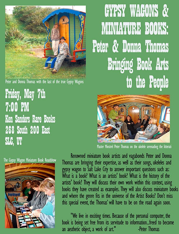 Gypsy Wagon Miniature Book Roadshow: A Workshop and Musical Extravaganza With Master Book Artists Peter and Donna Thomas