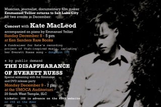 Screening of "La disparition d' Everett Ruess" (The Disappearance of Everett Ruess)