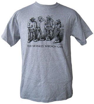Item #12478 The Whole Gang T-Shirt - Grey (XL); The Monkey Wrench Gang T-Shirt Series. Edward...