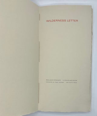 Wilderness Letter