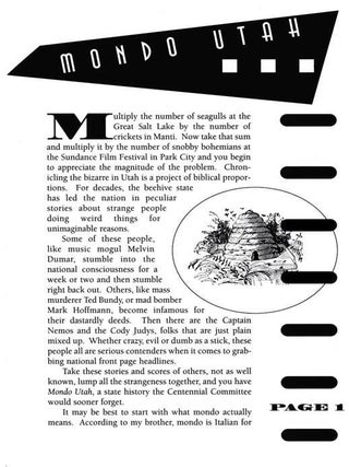 Mondo Utah: A Collection of Extreme Weirdness from the Land of Zion