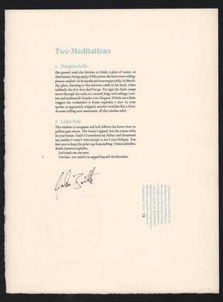 Item #24820 Two Meditations. John Barth