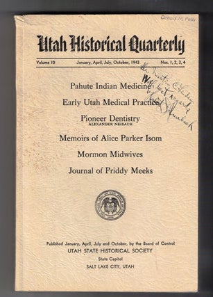 Item #26958 Utah Historical Quarterly Volume 10, Nos. 1, 2, 3, 4 (January, April, July, October,...