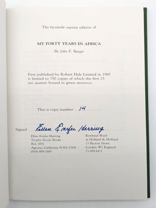 My Forty Years in Africa