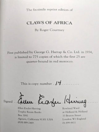 Claws of Africa: Experiences of a Professional Big-game Hunter
