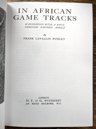 In African Game Tracks: Wanderings With A Rifle Through Eastern Africa