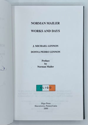 Norman Mailer: Works and Days
