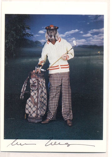 Item #32103 Golfer. Will Wegman, Postcard.
