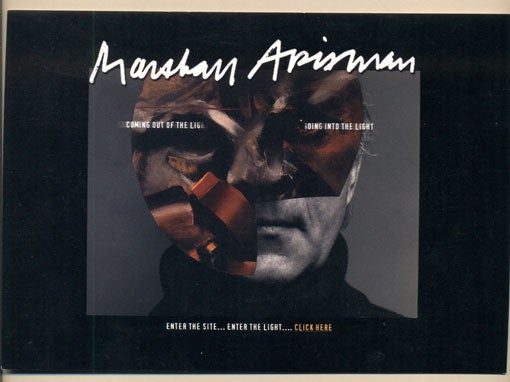 Item #34748 Marshall Arisman: Coming Out of the Light / Going into the Light. Marshall Arisman, Postcard.