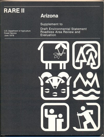 Item #35421 Arizona State Supplement to USDA Forest Service Environmental Statement (RARE II- Arizona: Supplement to Draft Environmental Statement Roadless Area Review and Evaluation). Ralph B. Solether, John R. McGuire.