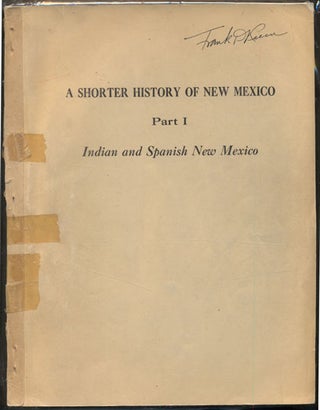 Item #35754 A Shorter History of New Mexico Part 1 and Part II (2 volumes). Charles F. Coan