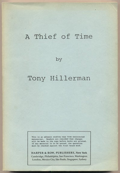 Item #35909 Thief of Time. Tony Hillerman.