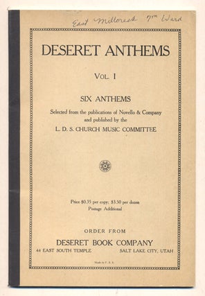 Item #36169 Deseret Anthems Vol. I: Six Anthems Selected from the publications of Novello &...