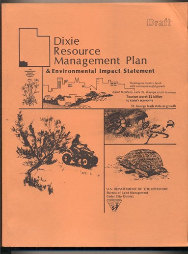 Item #37917 Draft Resource Management Plan Environmental Impact Statement for the Dixie Resource Area. David Brine.