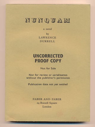 Item #39605 Nunquam. Lawrence Durrell