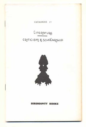 Item #41645 Serendipity Books Catalogue 17: Literature, Criticism & Scholarship. Peter B. Howard