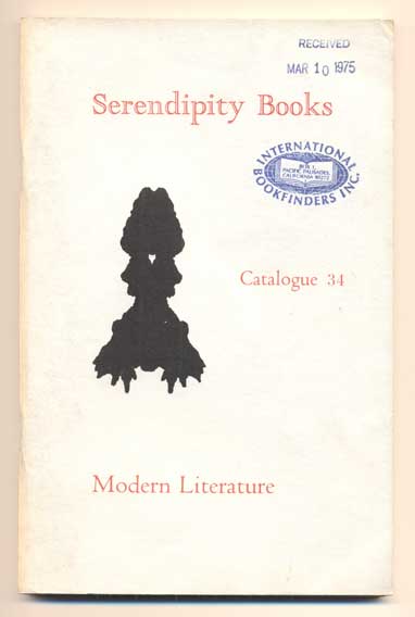 Item #41649 Serendipity Books Catalogue 34: Modern Literature. Peter B. Howard.