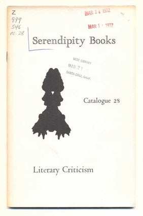 Item #41769 Serendipity Books Catalogue 28: Literature. Peter B. Howard