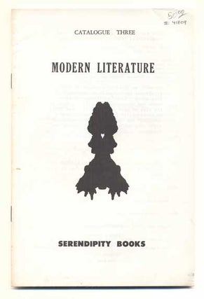 Item #41809 Serendipity Books Catalogue Three: Modern Literature. Peter B. Howard