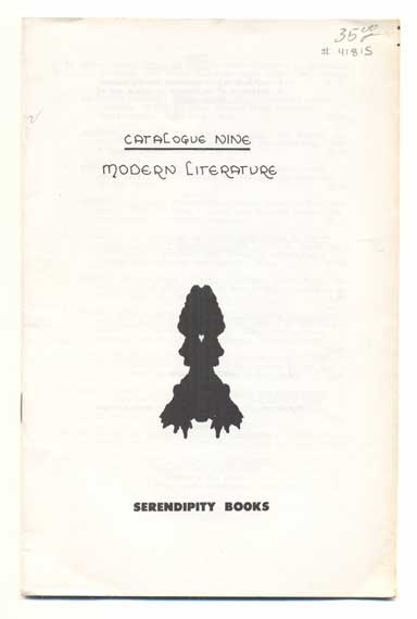 Item #41815 Serendipity Books Catalogue Nine: Modern Literature. Peter B. Howard.