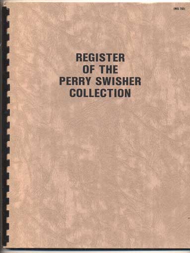 Item #42122 Register of the Perry Swisher Collection