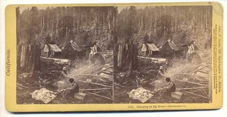 Item #42439 Camping on Big River.- Mendocino Co. California, No. 1101. Stereoview, John P. Soule