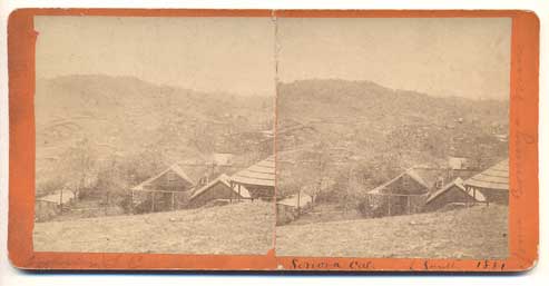 Item #42443 Sonora, California, 1881. Bonanza Mine. Stereoview.