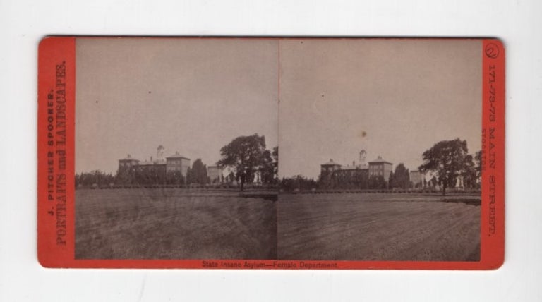 Item #42463 State Insane Asylum - Female Department. Portraits and Landscapes. Stereoview, J. Pitcher Spooner.