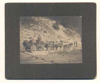 Item #42551 Stagecoach on the Road to White Pine, Col. or Calif.? Cabinet card
