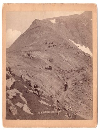 Item #42580 The "W" Pikes Peak Carriage Road. Cabinet Card, Anna M. Tweed