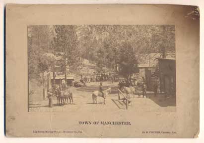 Item #42628 Town of Manchester. Los Burros Mining District, Monterey Co., California. Large format, M. Fischer.