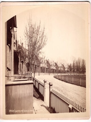 Item #43093 Officers' Quarters, Fort Douglas, Utah. Cabinet Card, Charles Roscoe Savage