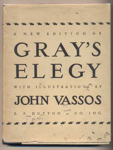 Item #43276 Elegy in a Country Church-Yard [Gray's Elegy]. John Vassos.