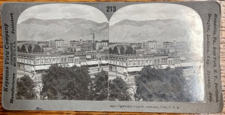 Item #43320 2459 - Ogden and Wasatch Mountains, Utah, U.S.A. Stereoview.