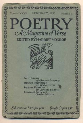 Item #44883 Poetry: A Magazine of Verse, Volume XXXV, Number V, February, 1930. Robinson Jeffers,...