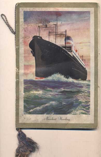 Item #45294 [S. S. President Harding Farewell Dinner Menu and Autographs of Passengers. Wednesday, August 24, 1932]