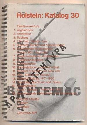 Item #45644 Holstein: Katalog 30. Moderne Kunst und Literatur