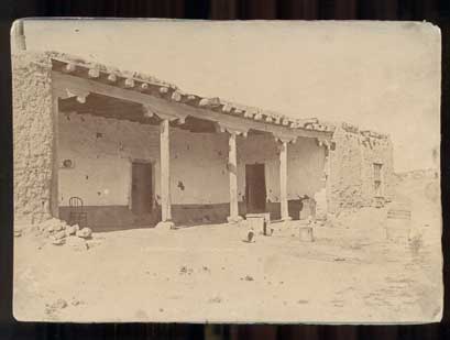 Item #46368 Mexican Home, Santa Fe, New Mexico. Cabinet Card, Brown Bothers.