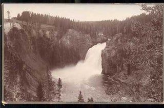 Item #46398 Upper Falls of the Yellowstone. 3573. Cabinet Card, F. Jay Haynes