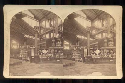 Item #46521 Main Bldg Nave (592), International Exhibition, 1876. Stereoview, William Notman, President.
