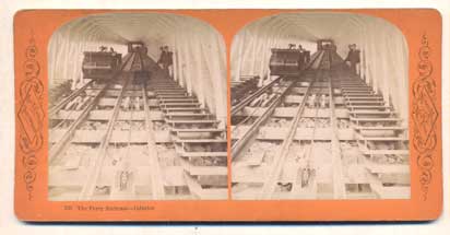 Item #46684 The Ferry Staircase - Interior. 250 [Niagara Falls]. Stereoview, Geo. E. Curtis, George, Photographer.