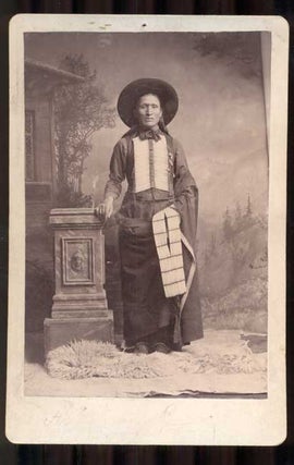 Item #46929 Native American Male Portrait. Cabinet Card, E. C. Chesebro