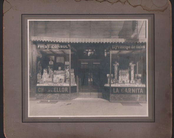 Item #46942 Salt Lake City, Utah. Cigar Shop. Large photograph, Harry Shipler, J. W., James Wilson.