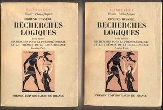 Item #47105 Recherches Logiques, Partial Set (Epimethee Essais Philosophiques Series). Edmund...