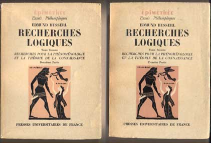 Item #47105 Recherches Logiques, Partial Set (Epimethee Essais Philosophiques Series). Edmund Husserl, Hubert Elie, trans.