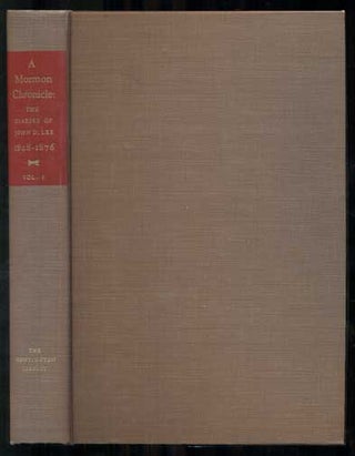 Item #47872 A Mormon Chronicle: The Diaries of John D. Lee, 1848-1876 (2 volumes). John Doyle Lee