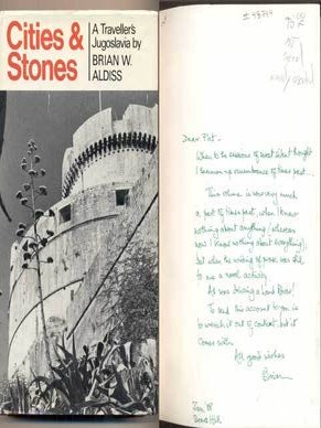 Item #48744 Cities and Stones: A Traveller's Jugoslavia. Brian W. Aldiss