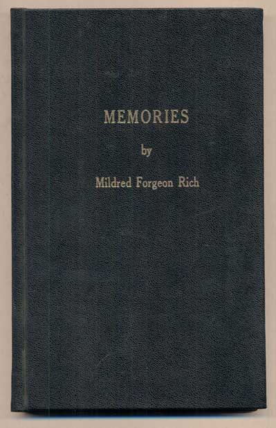 Item #49107 Memories. Mildred Forgeon Rich.