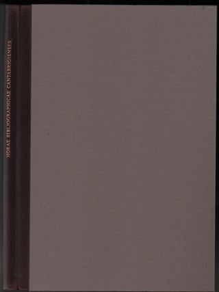 Item #50609 Horae Bibliographicae Cantabrigienses: A Facsimile of Dibdin's Cambridge Notebook...