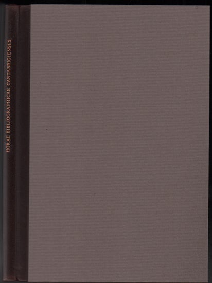 Item #50609 Horae Bibliographicae Cantabrigienses: A Facsimile of Dibdin's Cambridge Notebook 1823 with Readings from the Library Companion 1824. Thomas Frognall Dibdin, Renato Rabaiotti.